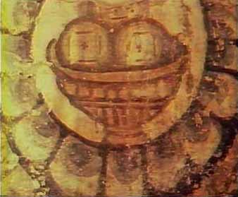 1.ábra: az oltáriszentség jele a farasi katedrális apszisának a kehelyében.