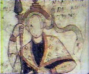 5.ábra: Stauros ábrázolása a farasi templom egyik freskóján.